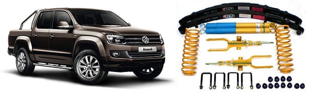 VW Amarok 4x4 Suspension Lift Kit Fitted